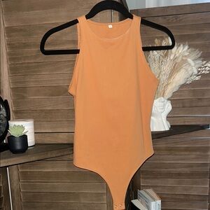 Orange Sleeveless Bodysuit